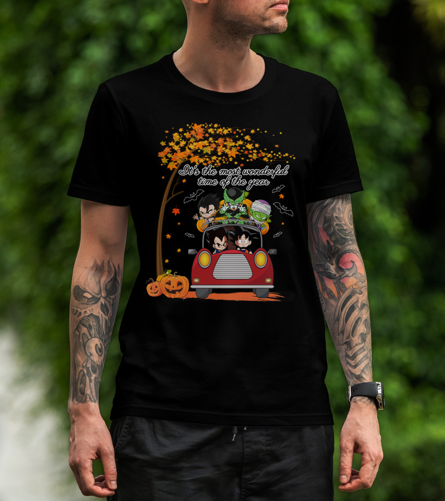 It's The Most Wonderful Time Of The Year With Halloween Characters In Car T-Shirt