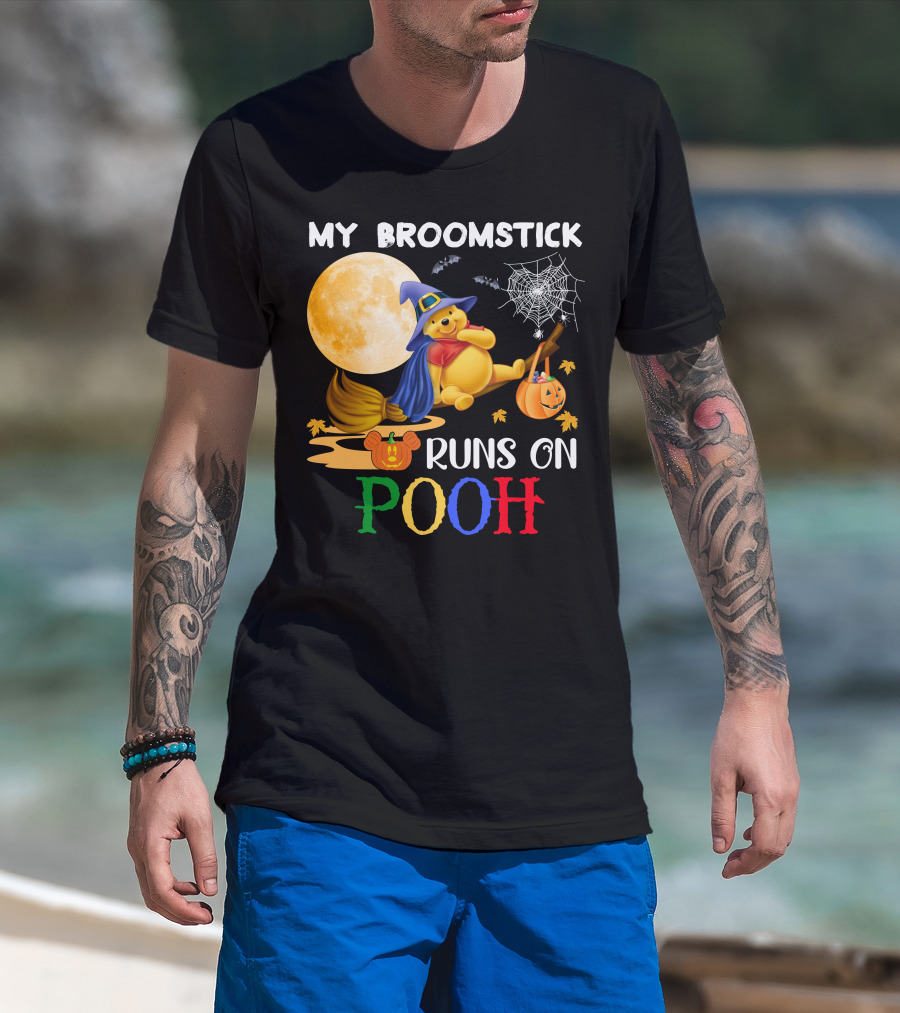 My Broomstick Runs On Pooh T-Shirt