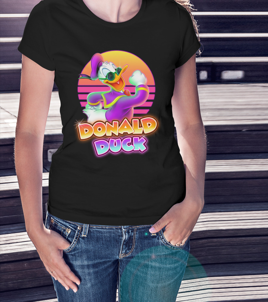 Donald Duck Retro Neon Style T-Shirt