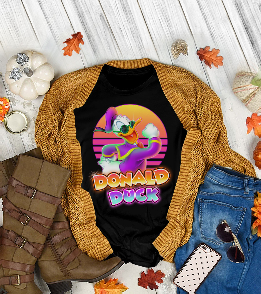 Donald Duck Retro Neon Style T-Shirt