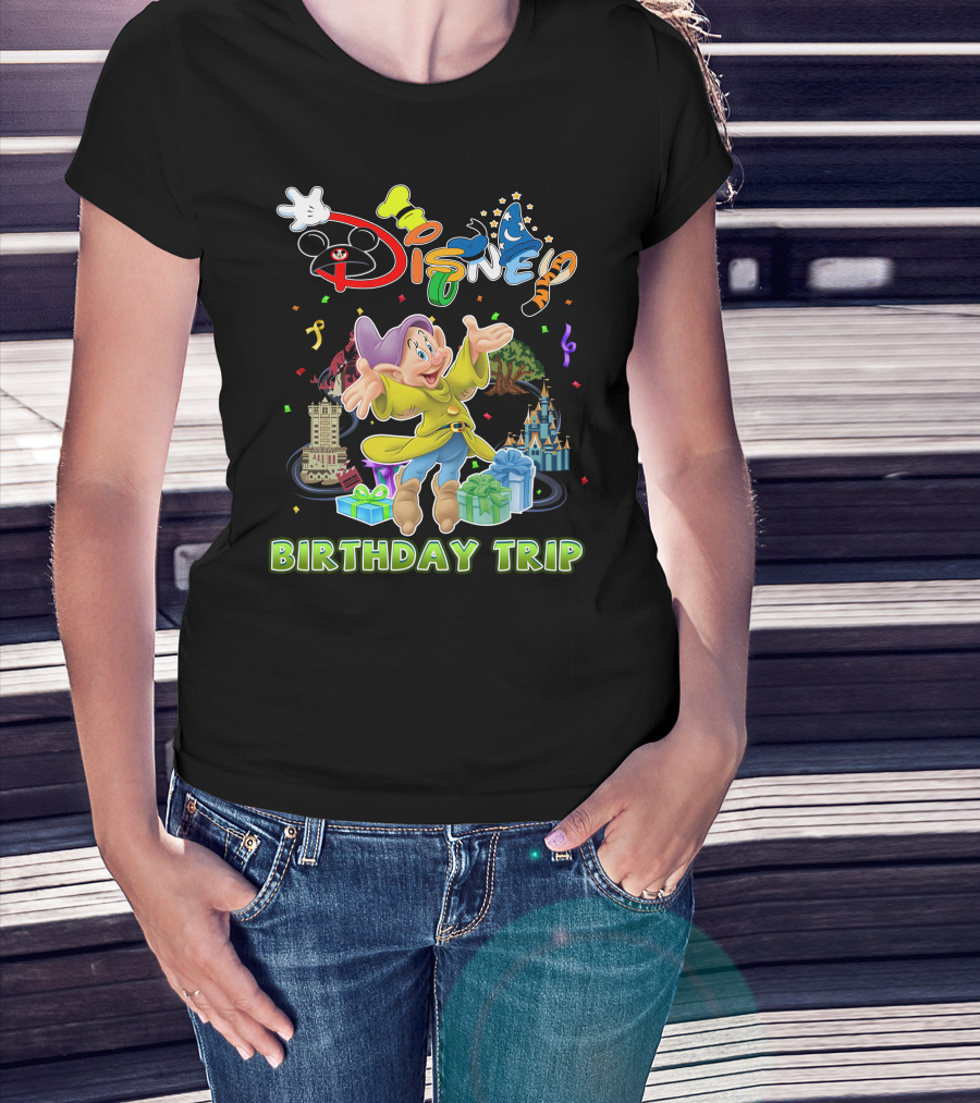Disney Dopey Birthday Trip Celebration Gift Adventure T-Shirt