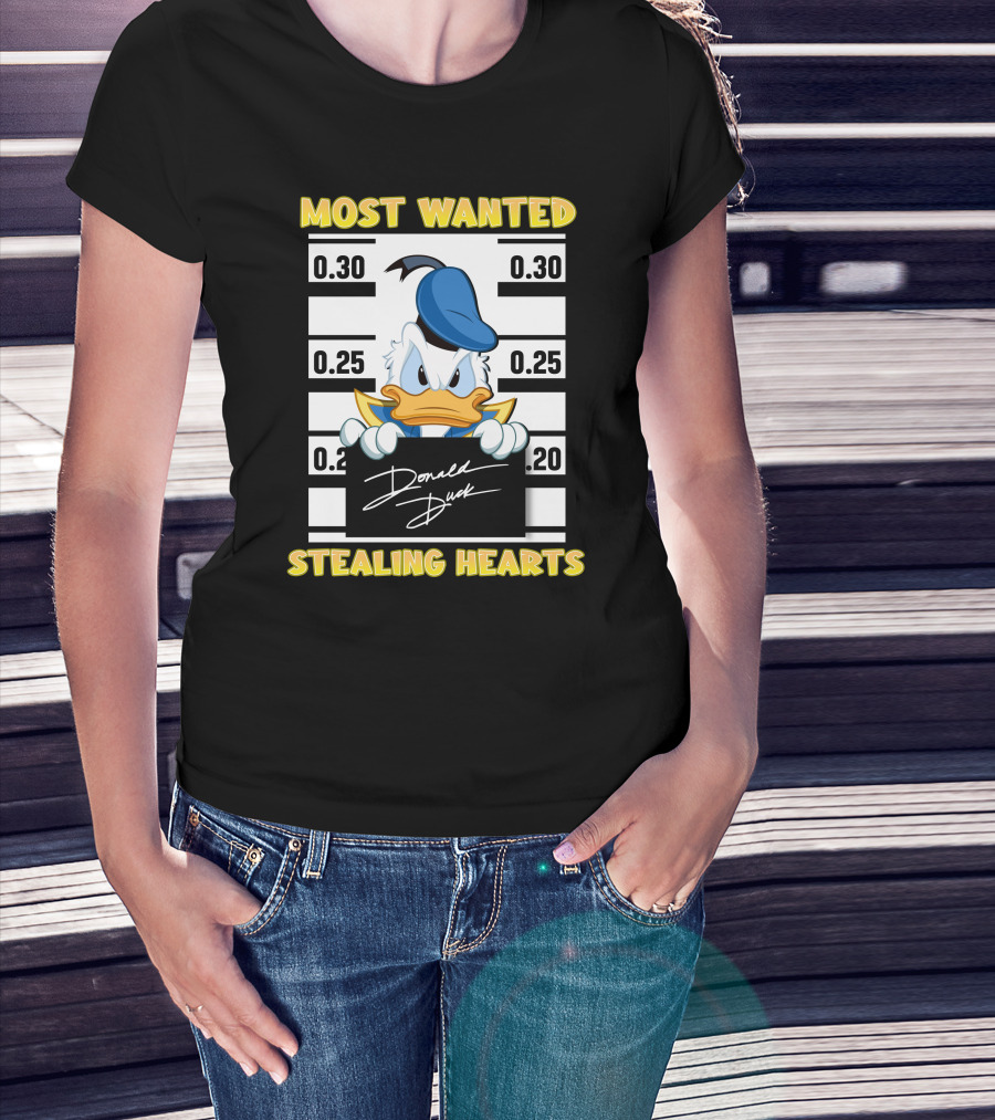Most Wanted Donald Duck Stealing Hearts T-Shirt