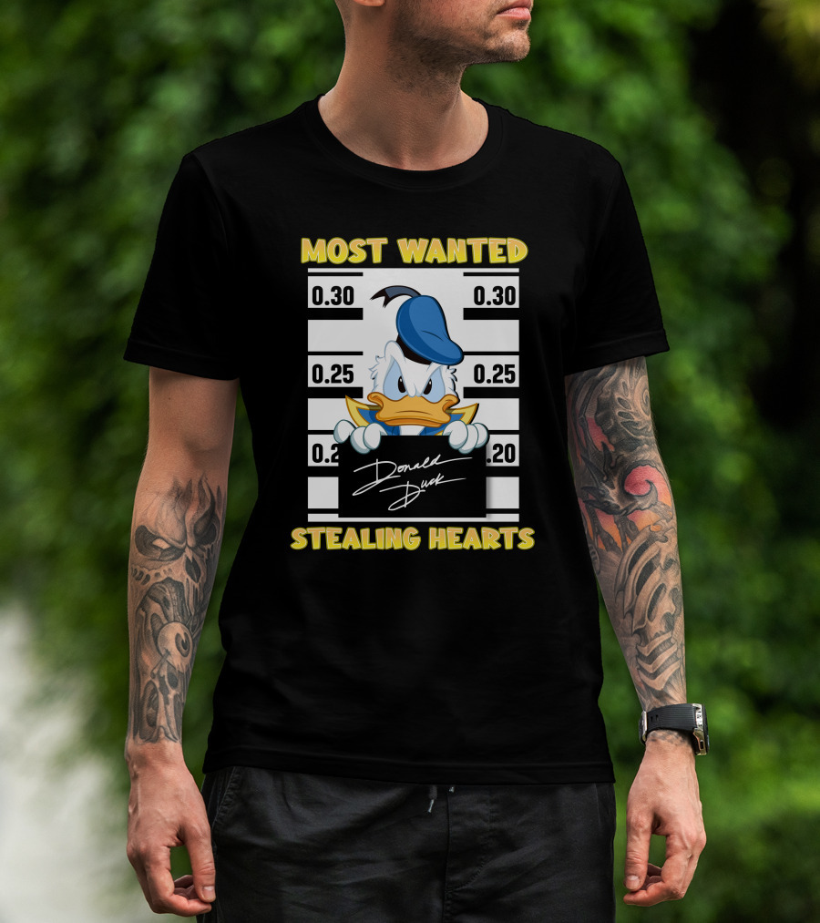 Most Wanted Donald Duck Stealing Hearts T-Shirt
