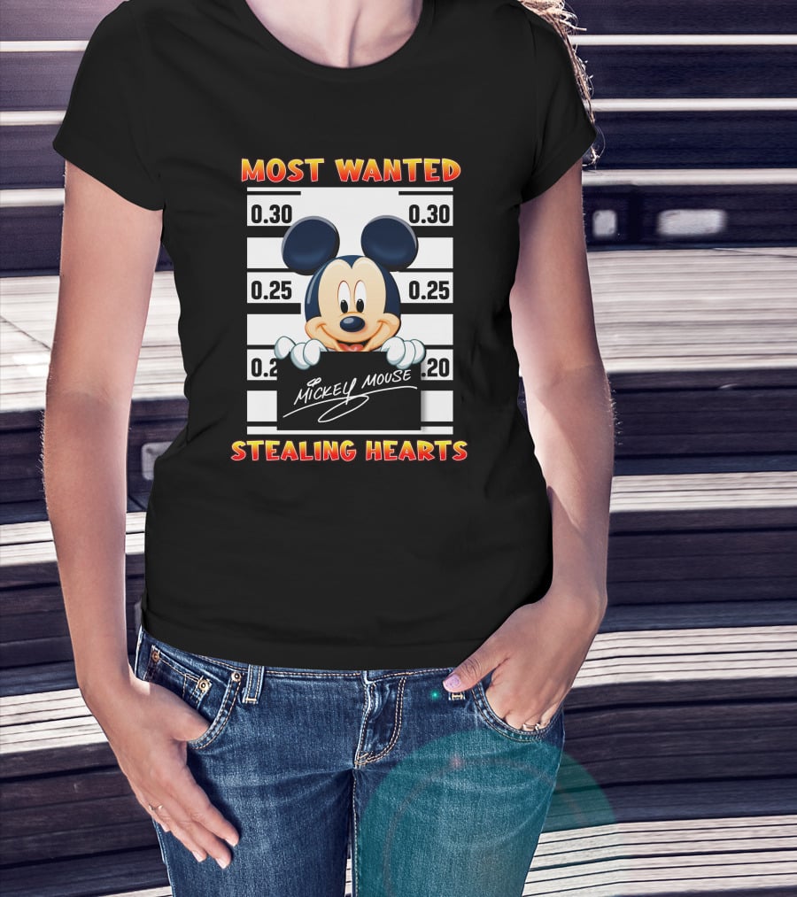 Most Wanted Mickey Mouse Stealing Hearts T-Shirt