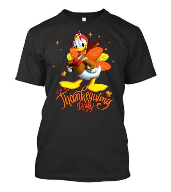Happy Thanksgiving Day Donald Duck Turkey Costume T-Shirt