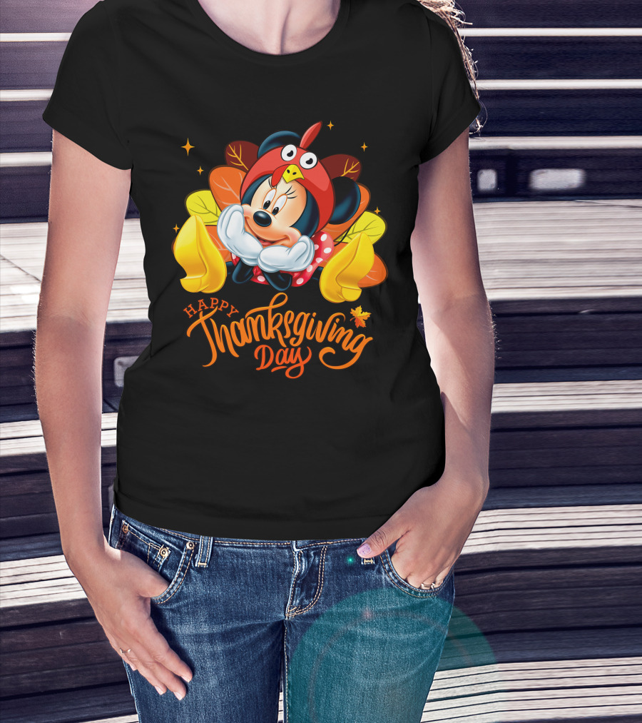 Minnie Happy Thanksgiving Day Turkey Costume T-Shirt