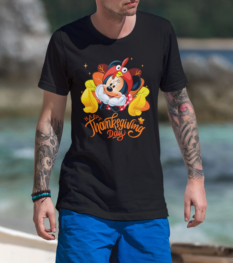 Minnie Happy Thanksgiving Day Turkey Costume T-Shirt