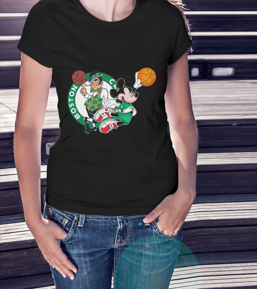 Mickey Boston Celtics Basketball Fantasy T-Shirt