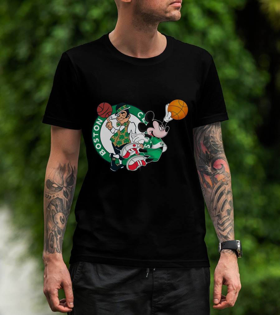 Mickey Boston Celtics Basketball Fantasy T-Shirt
