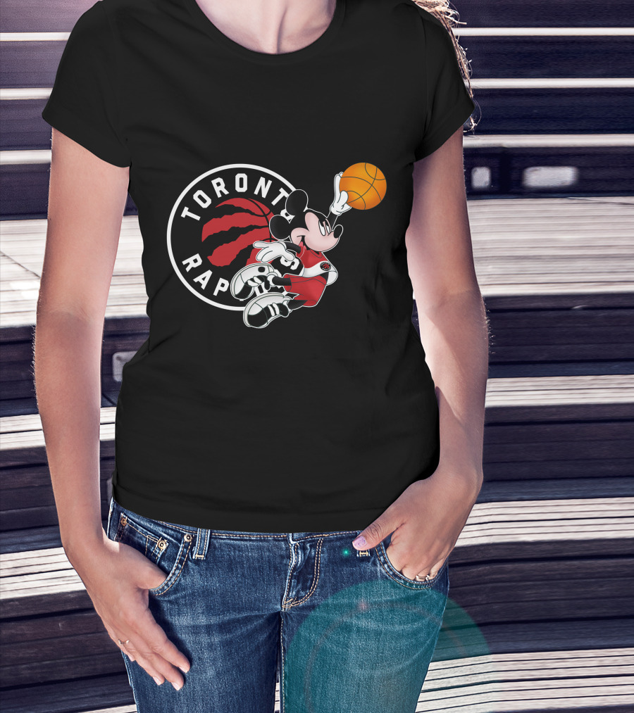 Toronto Raptors Mickey Basketball Dunk T-Shirt