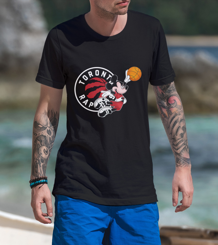 Toronto Raptors Mickey Basketball Dunk T-Shirt