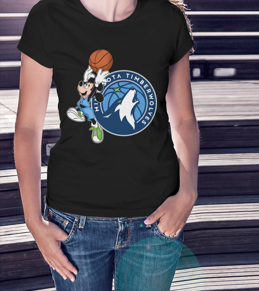 Mickey Minnesota Timberwolves Basketball T-Shirt