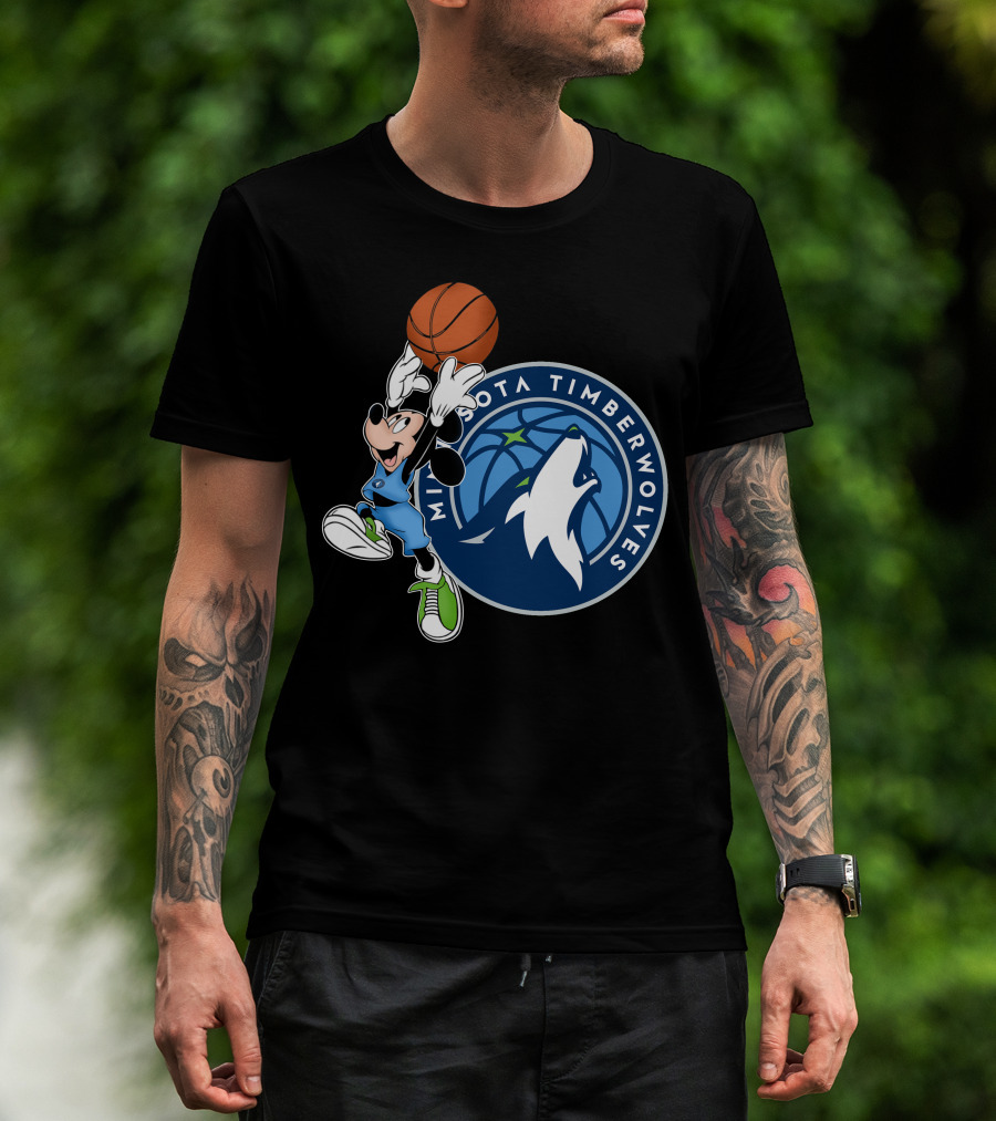 Mickey Minnesota Timberwolves Basketball T-Shirt