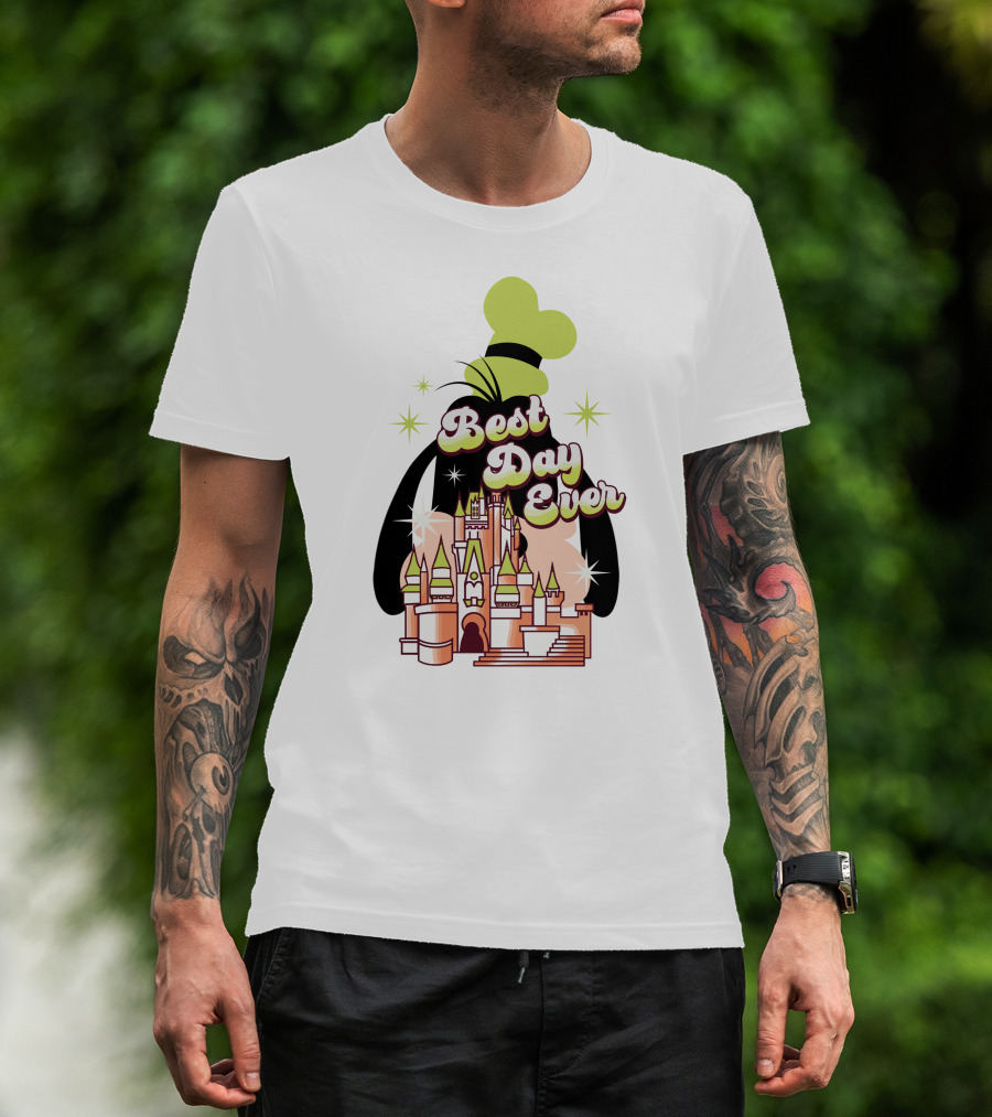 Best Day Ever Goofy Disney Castle T-Shirt
