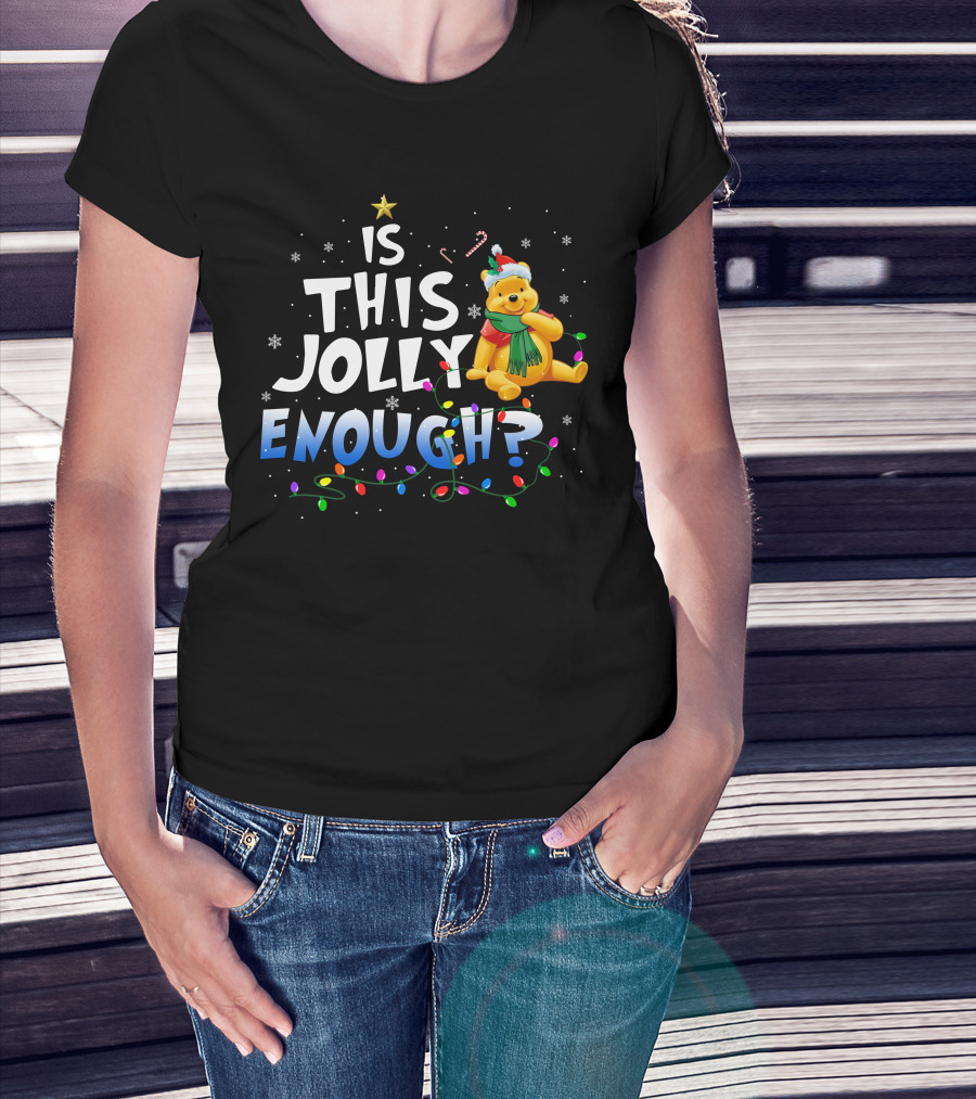 Is This Jolly Enough Pooh Christmas Lights T-Shirt