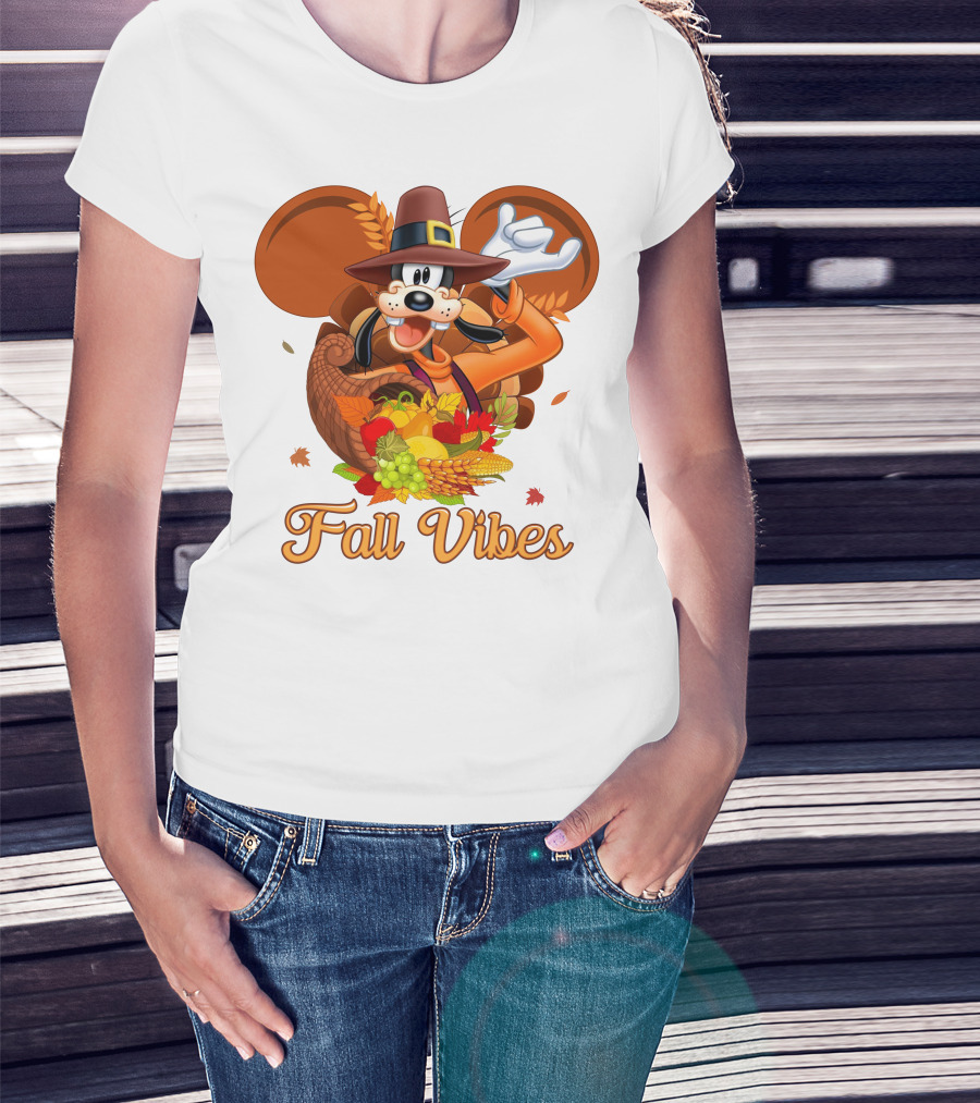 Goofy Fall Vibes Thanksgiving Cornucopia T-Shirt
