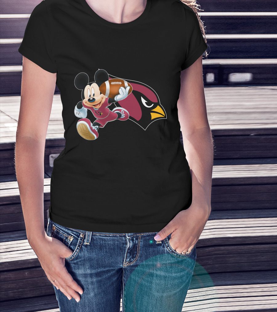Mickey Arizona Cardinals Football Run T-Shirt