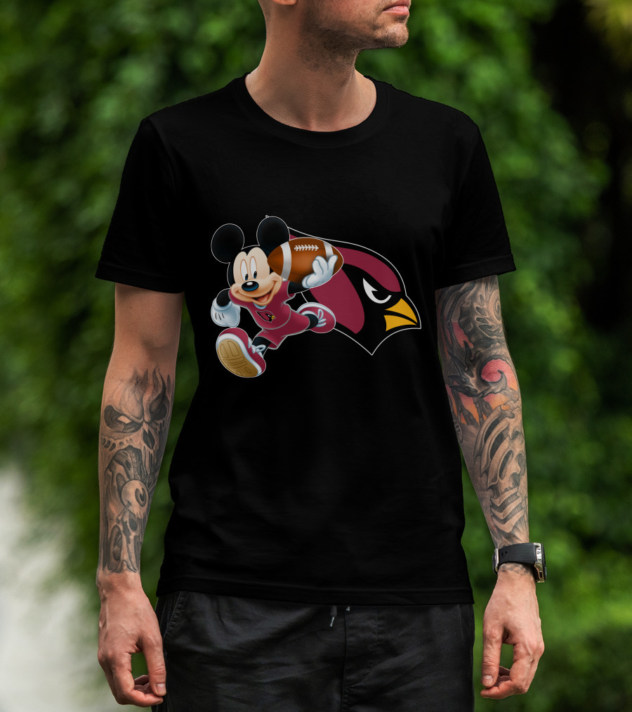 Mickey Arizona Cardinals Football Run T-Shirt