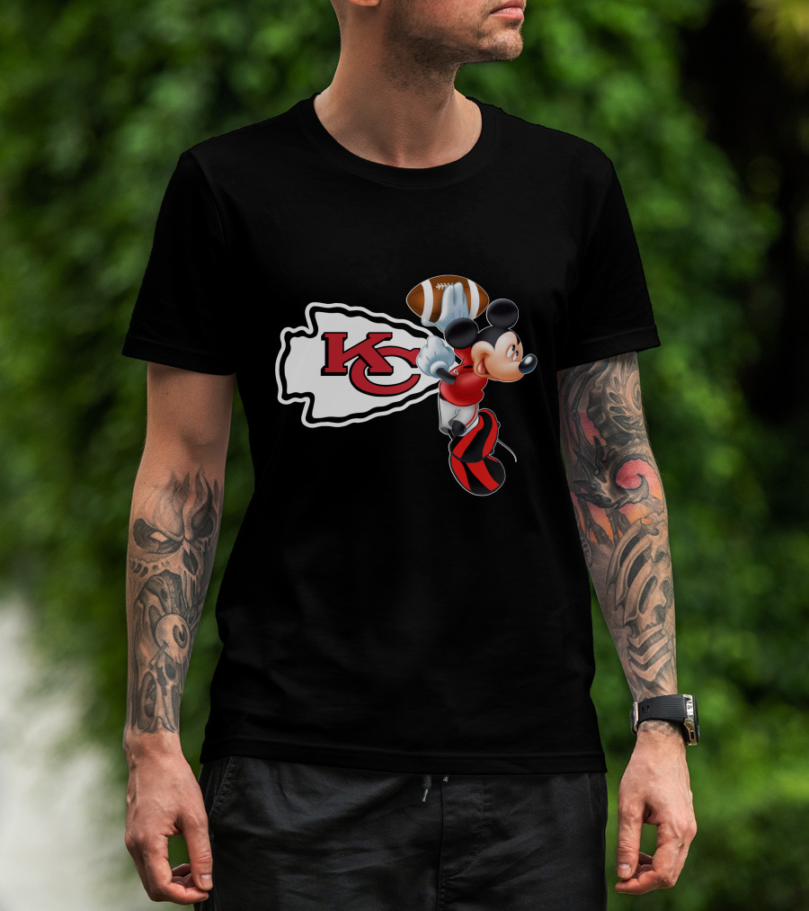 Mickey Kc Chiefs Football T-Shirt