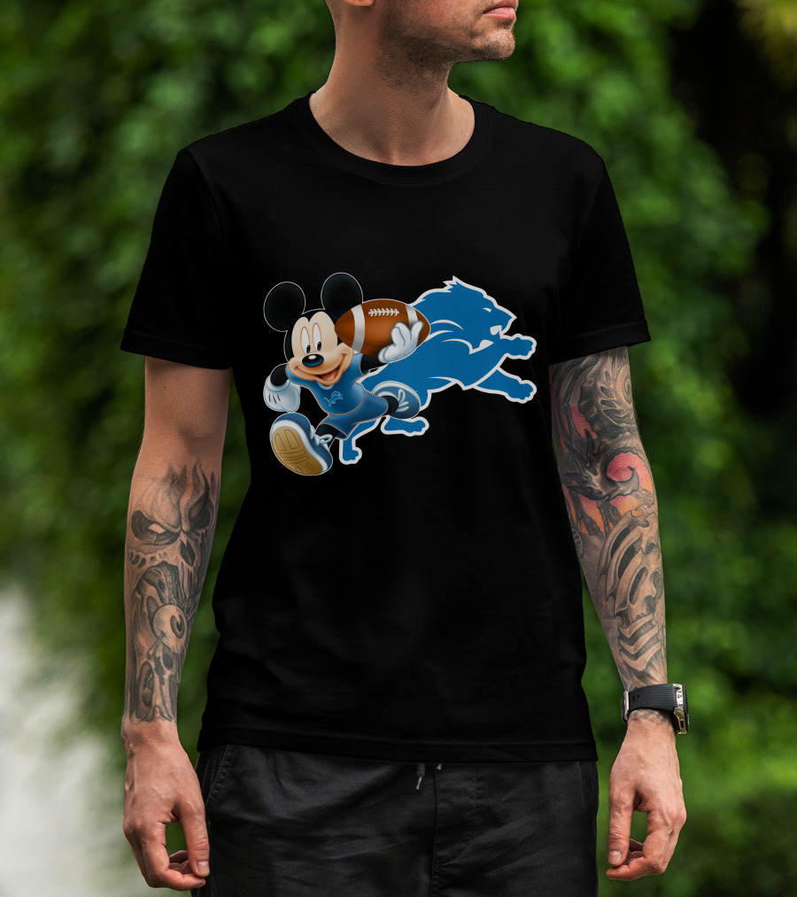 Mickey Mouse Detroit Lions Football T-Shirt