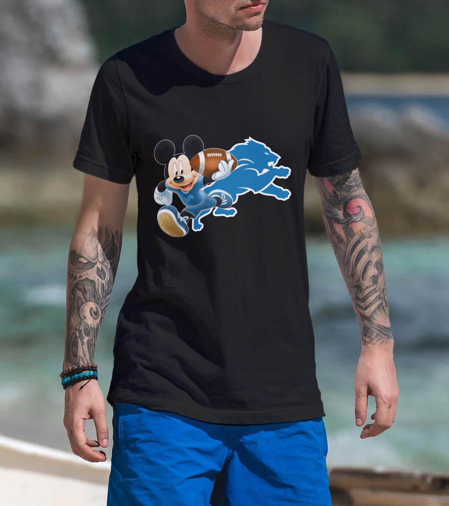 Mickey Mouse Detroit Lions Football T-Shirt