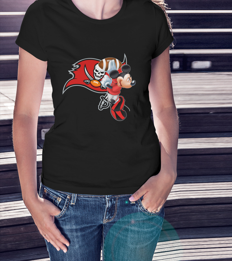 Mickey Buccaneers Football Crossover Tbb T-Shirt