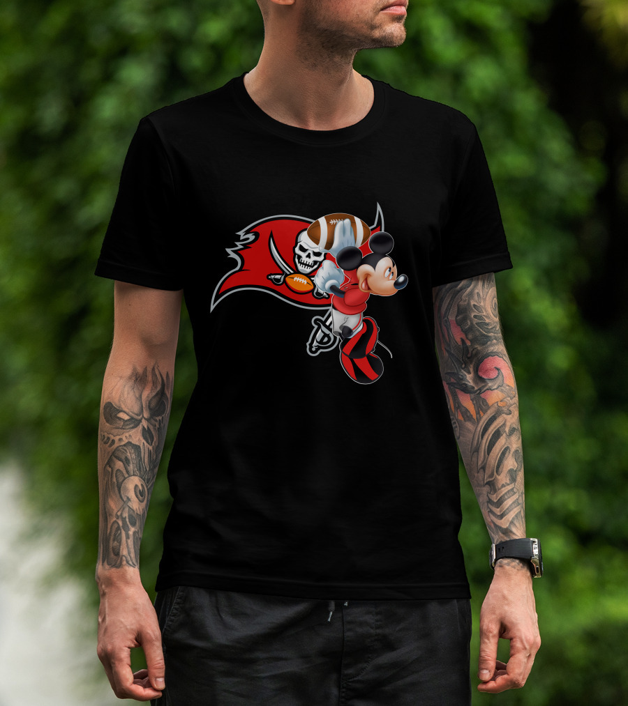 Mickey Buccaneers Football Crossover Tbb T-Shirt