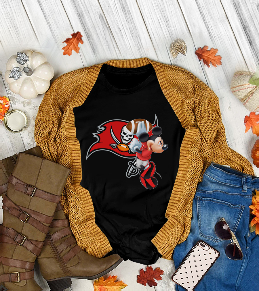 Mickey Buccaneers Football Crossover Tbb T-Shirt