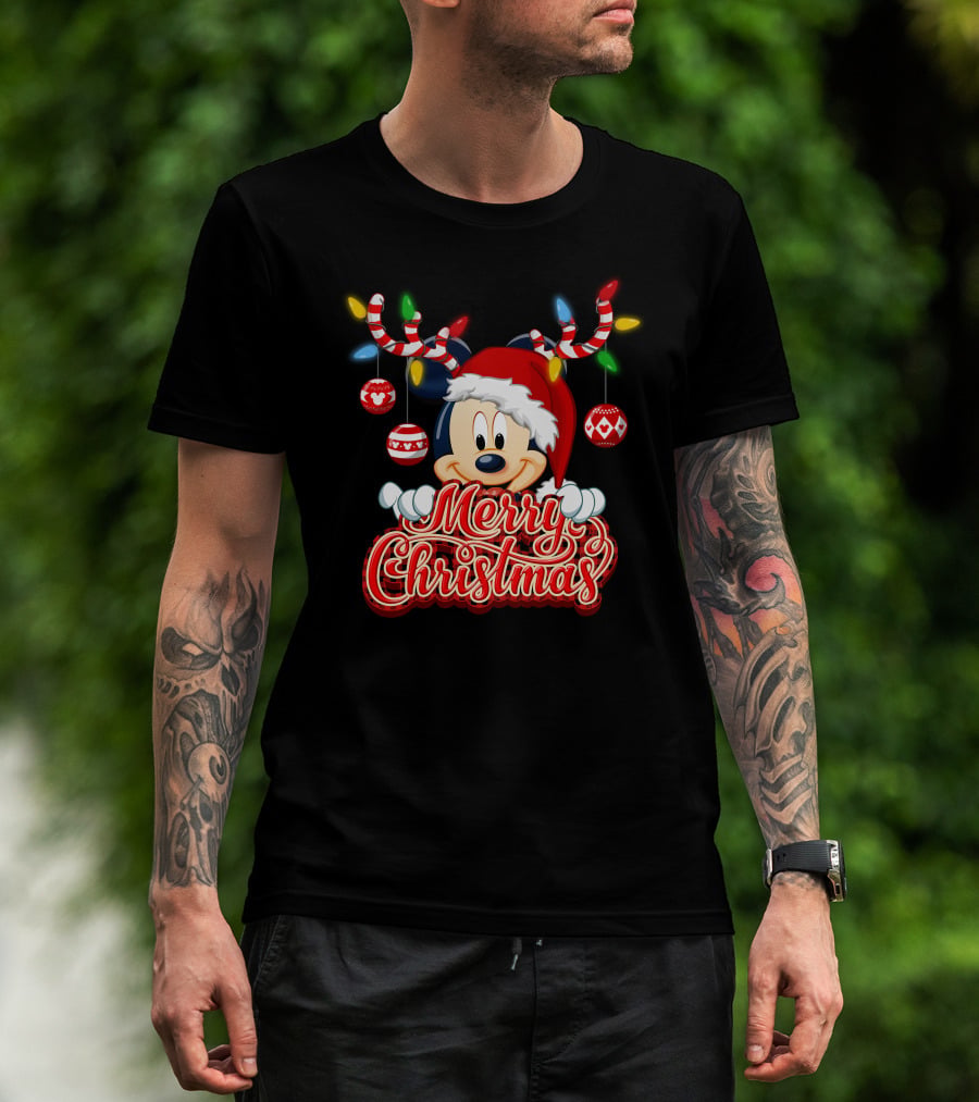 Mickey Mouse Merry Christmas Festive T-Shirt