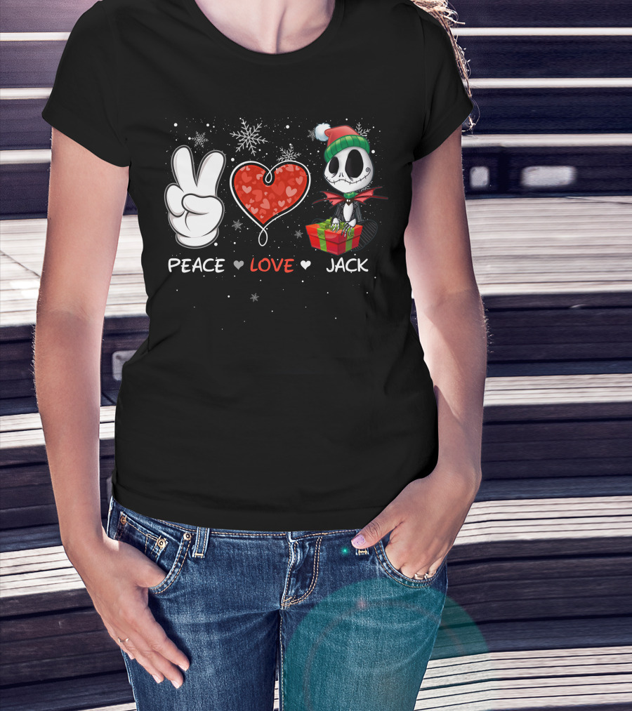Peace Love Jack Christmas Gift T-Shirt
