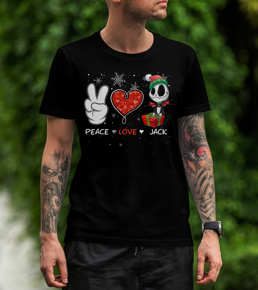 Peace Love Jack Christmas Gift T-Shirt