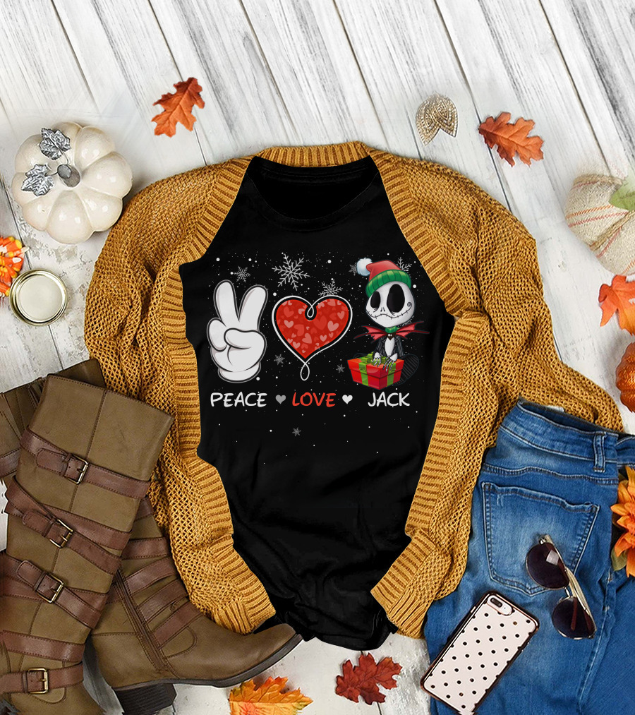 Peace Love Jack Christmas Gift T-Shirt