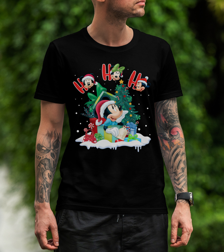 Ho Ho Ho Merry Christmas Minnie Mouse Holiday Magic T-Shirt