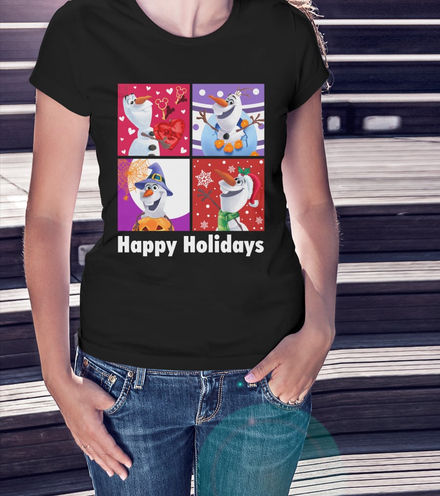 Happy Holidays Olaf Seasonal Celebrations T-Shirt