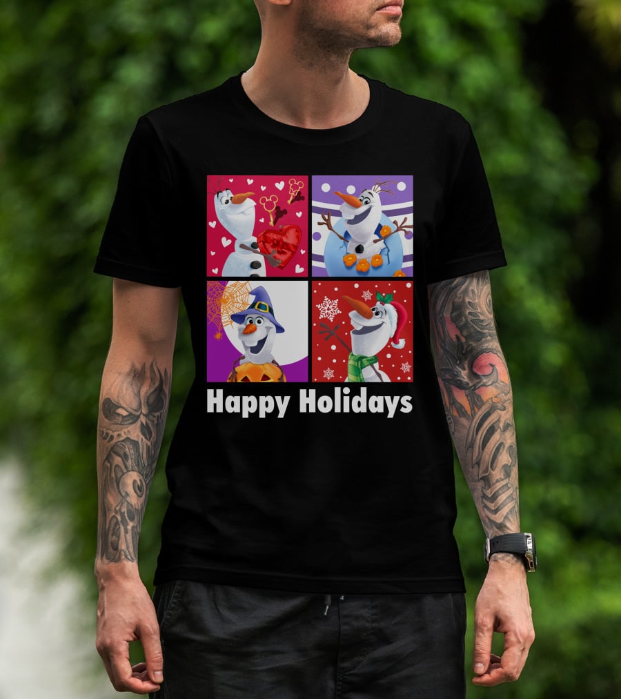 Happy Holidays Olaf Seasonal Celebrations T-Shirt