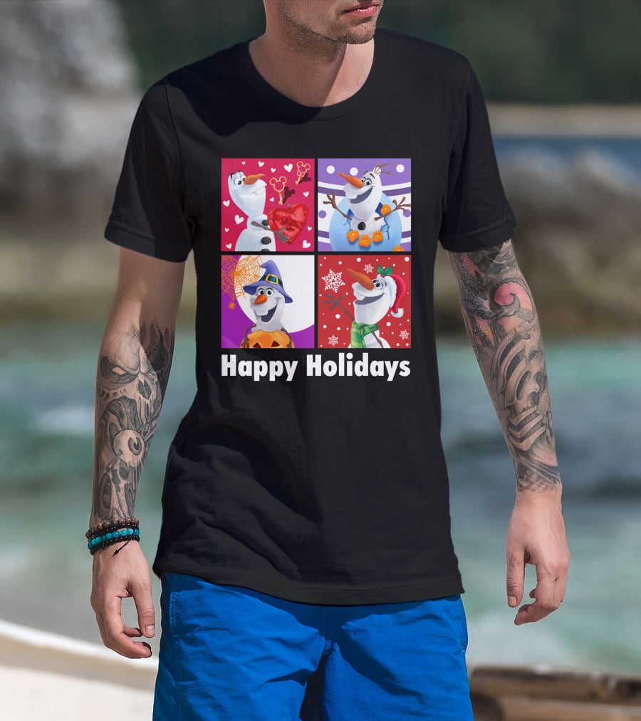 Happy Holidays Olaf Seasonal Celebrations T-Shirt