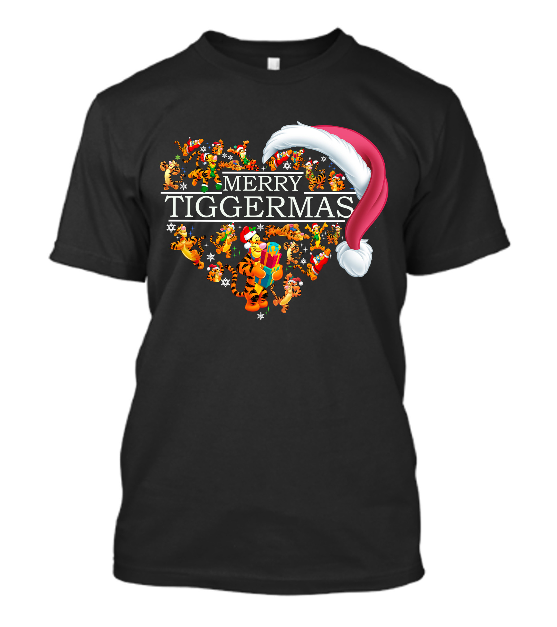 Merry Tiggermas Santa Hat And Tigger T-Shirt