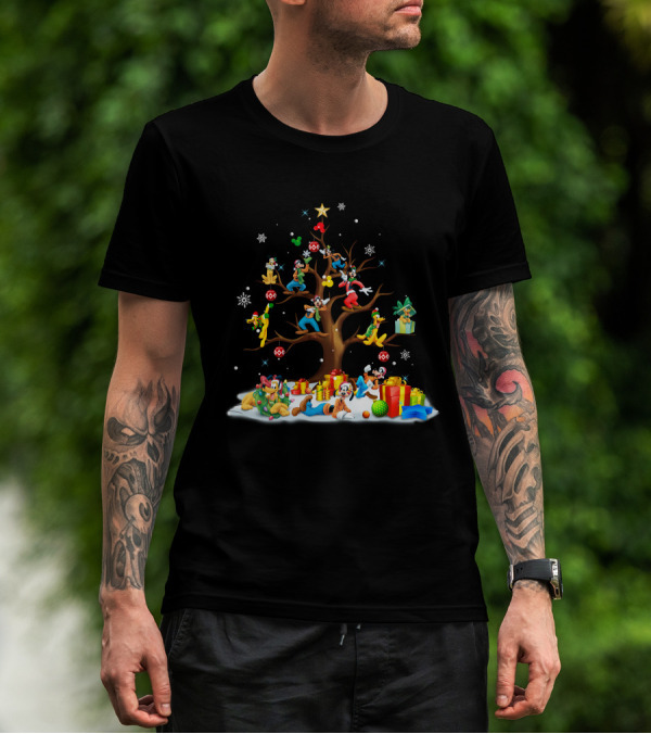 Pluto Goofy Christmas Tree T-Shirt