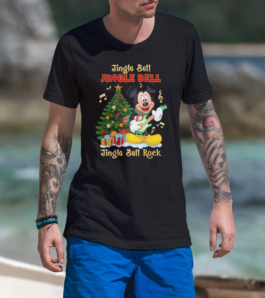 Jingle Bell Jingle Bell Jingle Bell Rock Mickey T-Shirt