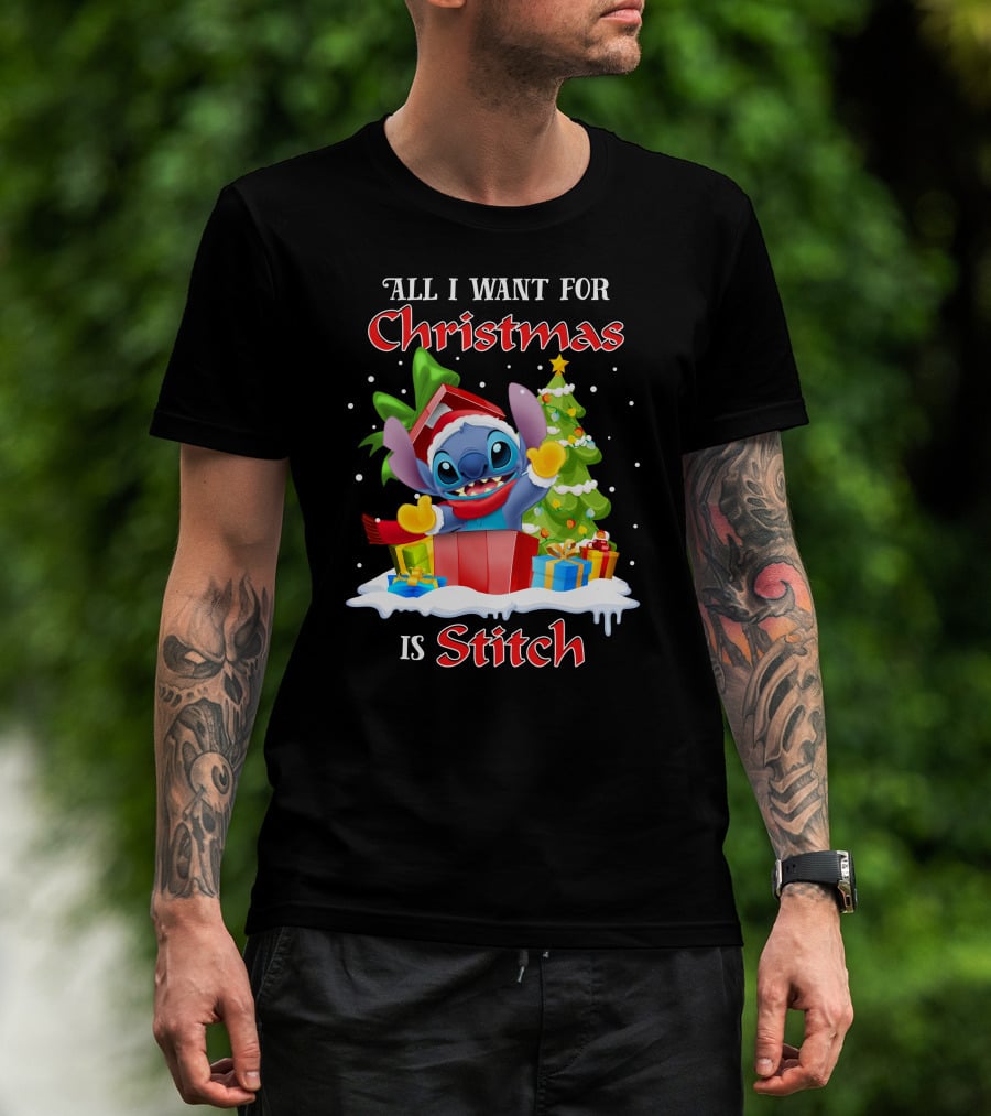 All I Want For Christmas Is Stitch T-Shirt