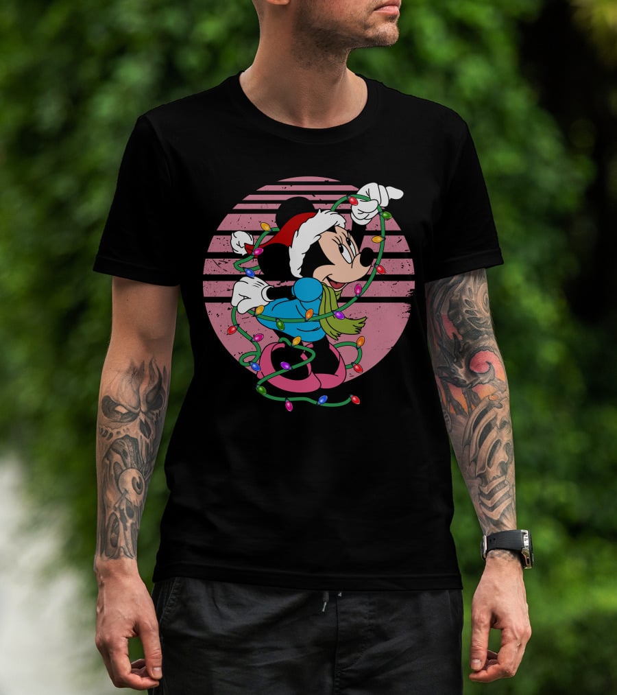 Minnie Mouse Christmas Lights Holiday Fun T-Shirt