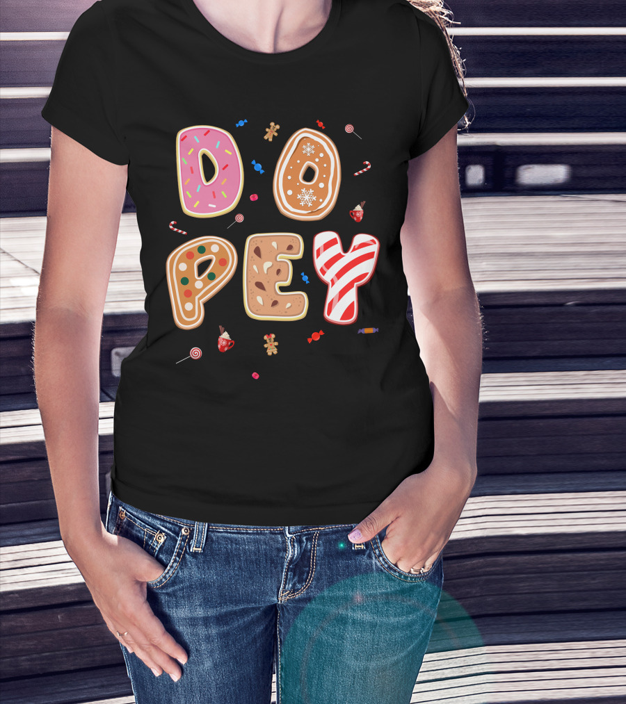 Dopey Candy Cane Gingerbread Cookie Sprinkle Sweets T-Shirt