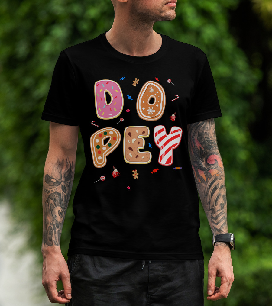 Dopey Candy Cane Gingerbread Cookie Sprinkle Sweets T-Shirt