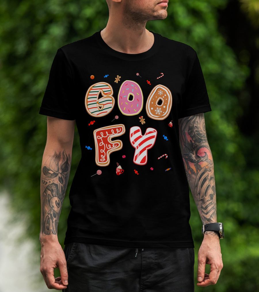 Goofy Cookie Holiday Treats Candy Cane Gingerbread T-Shirt