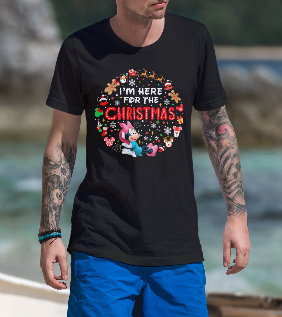 I'm Here For The Christmas Minnie Mouse Holiday Celebration T-Shirt