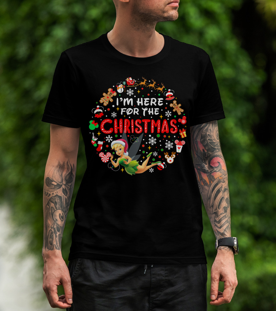 I'm Here For The Christmas Tinkerbell Holiday Icons T-Shirt