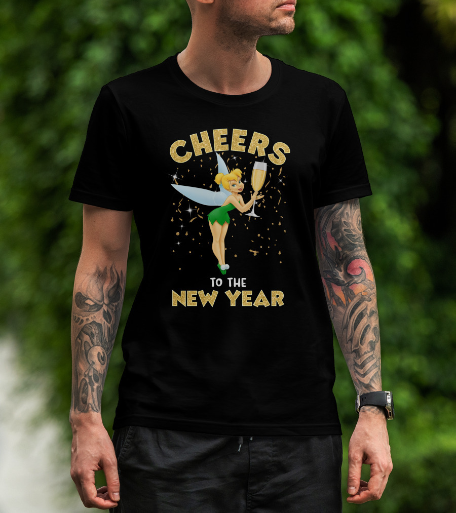 Cheers To The New Year Tinkerbell Champagne Celebration T-Shirt