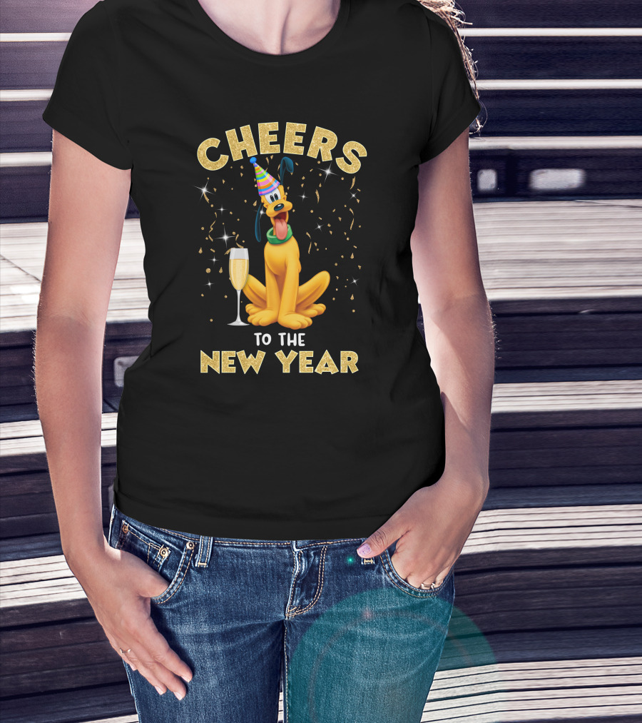 Cheers To The New Year Champagne Party Dog T-Shirt