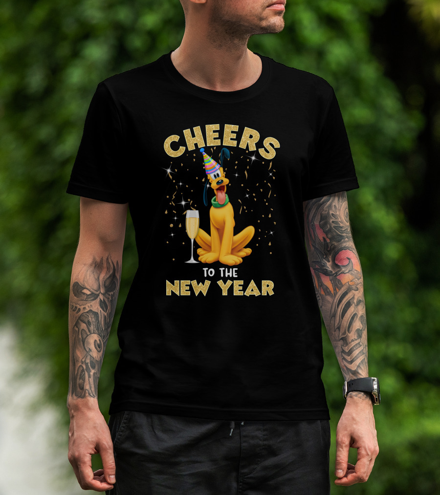 Cheers To The New Year Champagne Party Dog T-Shirt