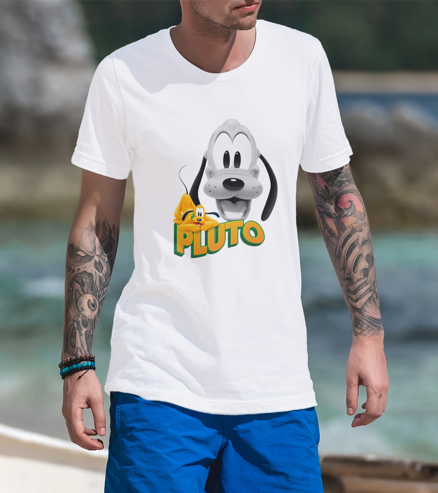 Pluto Cartoon Dog Disney Animation Character T-Shirt